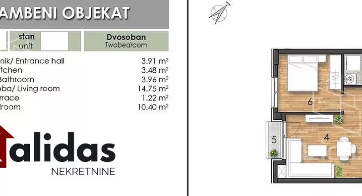 Dvosoban stan | 4zida