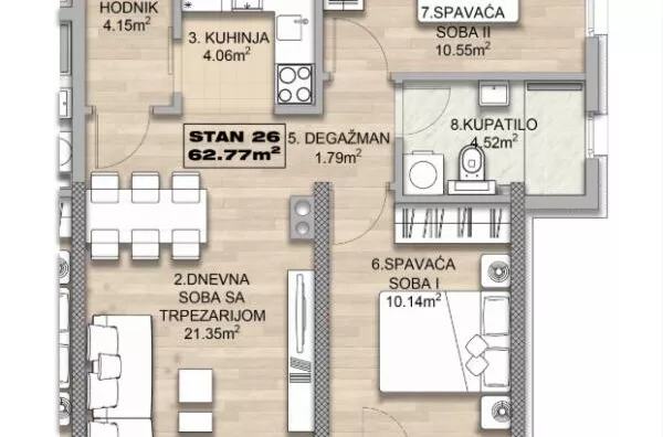 Dvoiposoban stan | 4zida