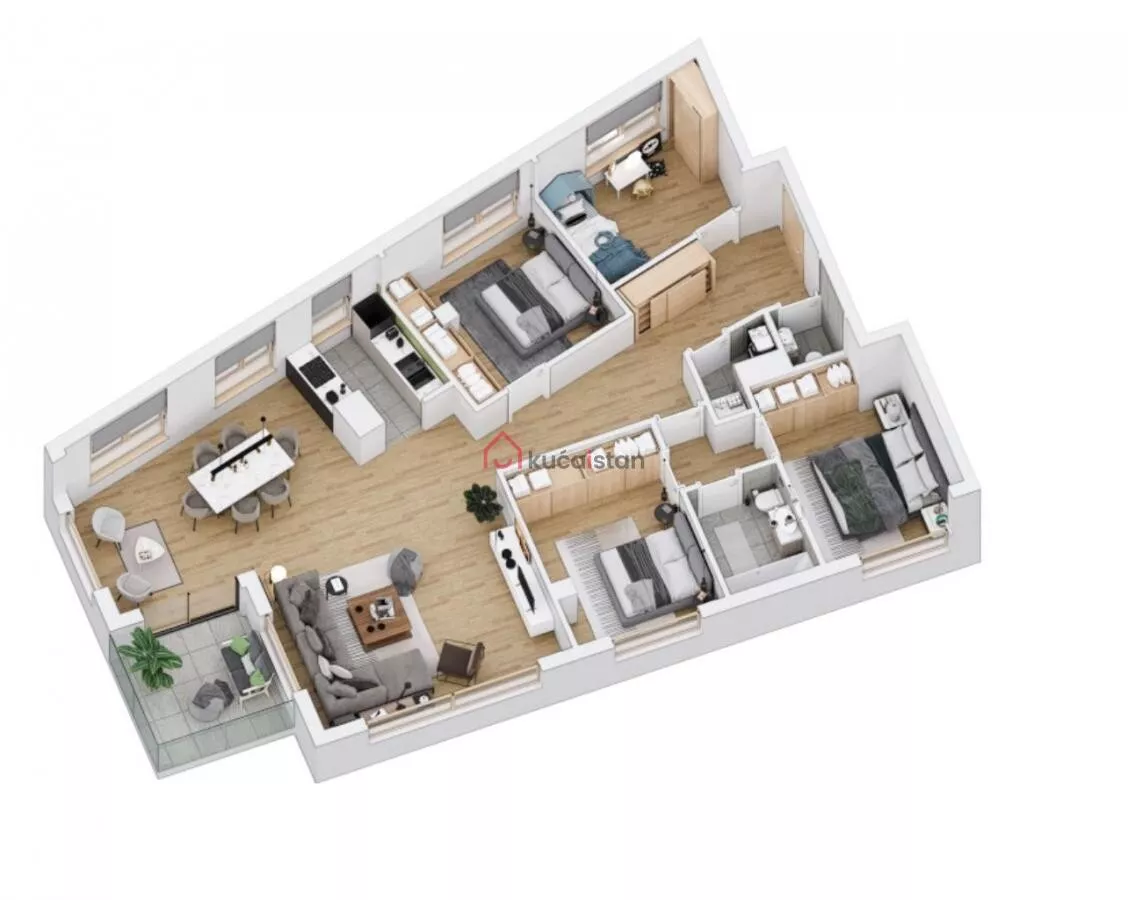 Petosoban stan | 4zida