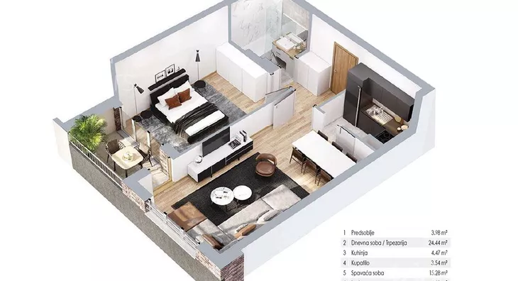 Dvosoban stan | 4zida