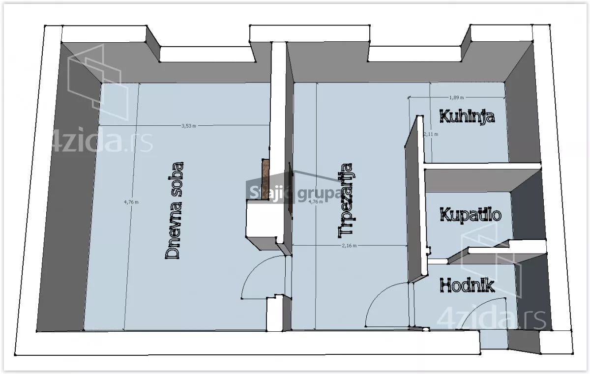 Jednosoban stan | 4zida