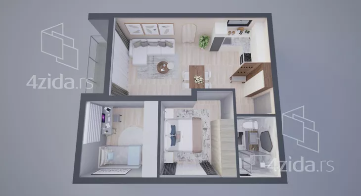 Dvosoban stan | 4zida