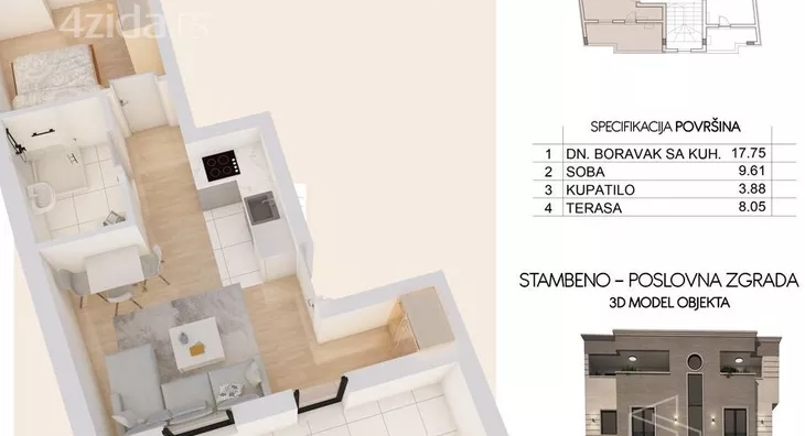 Dvosoban stan | 4zida