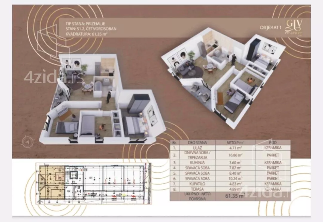 Dvoiposoban stan | 4zida