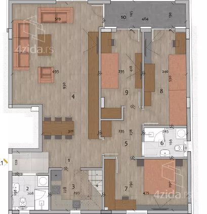 Trosoban stan | 4zida