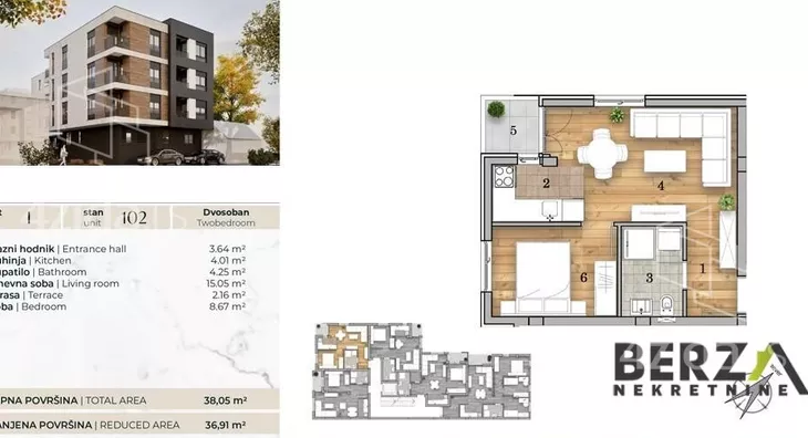 Dvosoban stan | 4zida