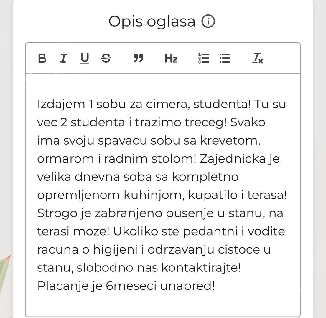 Jednoiposoban stan | 4zida