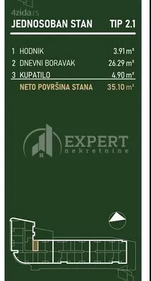 Jednosoban stan | 4zida