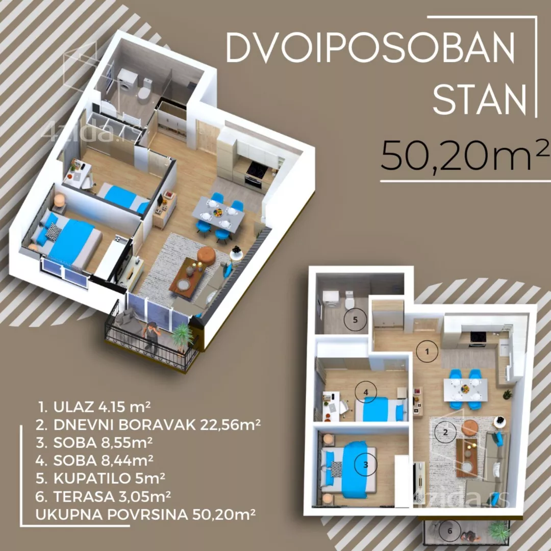 Trosoban stan | 4zida