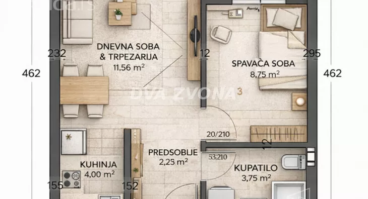 Dvosoban stan | 4zida