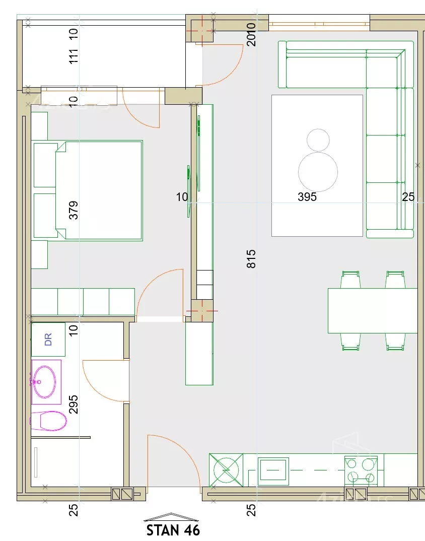 Jednoiposoban stan | 4zida