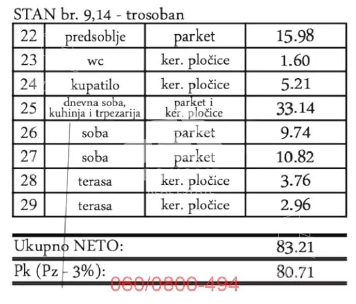 Trosoban stan | 4zida