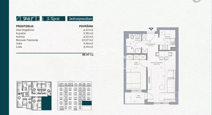 Jednoiposoban stan | 4zida