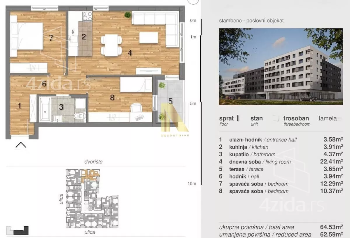 Trosoban stan | 4zida