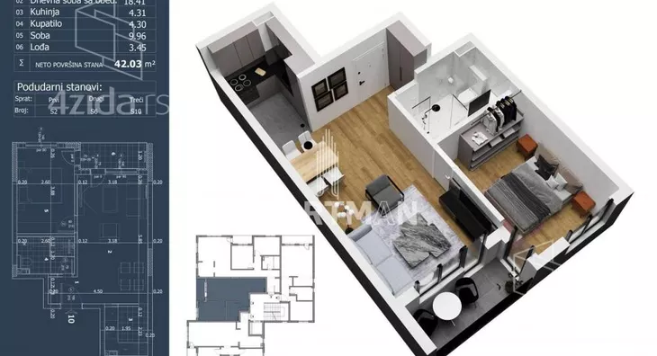 Dvosoban stan | 4zida