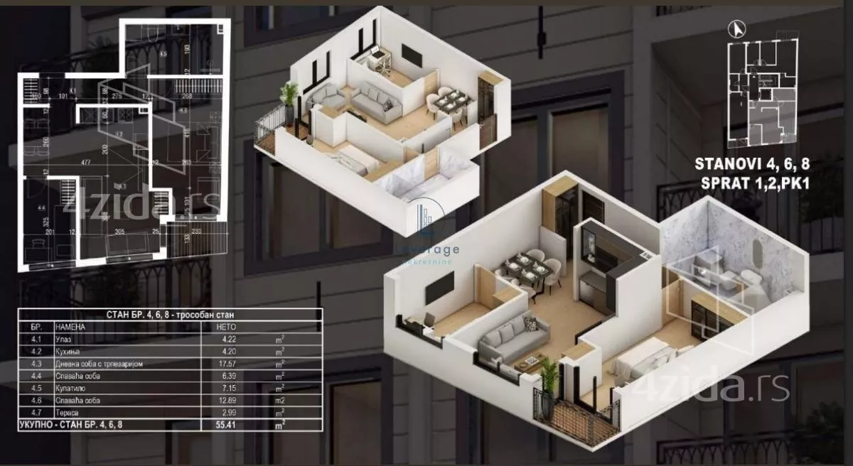 Trosoban stan | 4zida