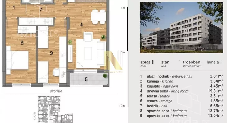 Trosoban stan | 4zida