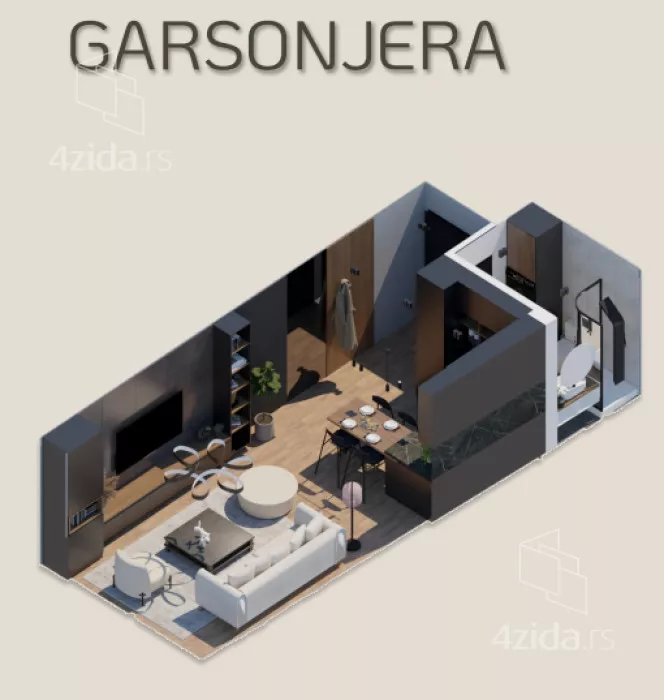 Garsonjera | 4zida