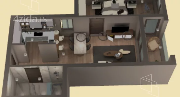 Jednoiposoban stan | 4zida