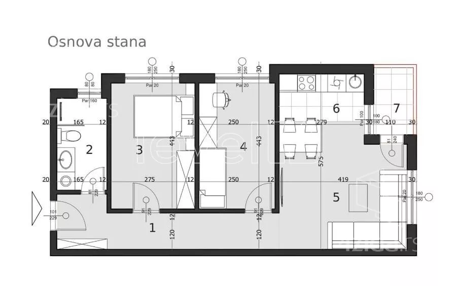Trosoban stan | 4zida