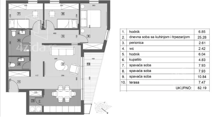 Troiposoban stan | 4zida