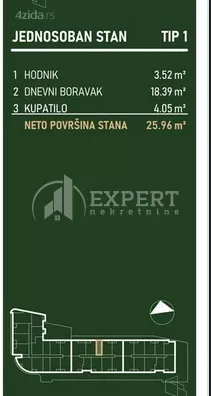 Jednosoban stan | 4zida