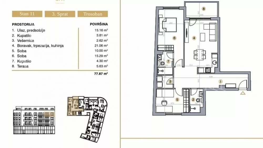 Trosoban stan | 4zida