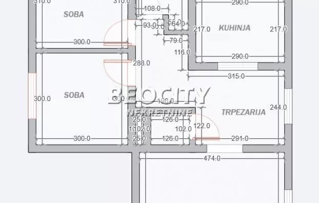 Trosoban stan | 4zida