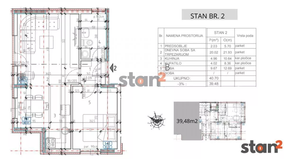 Jednoiposoban stan | 4zida
