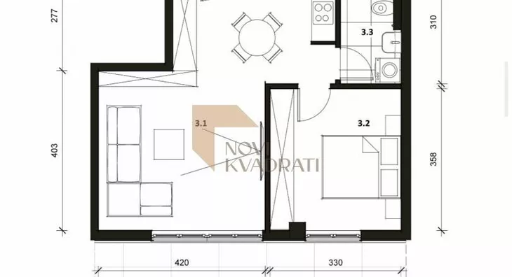 Dvosoban stan | 4zida