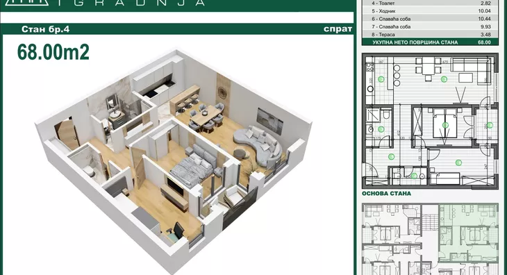 Trosoban stan | 4zida