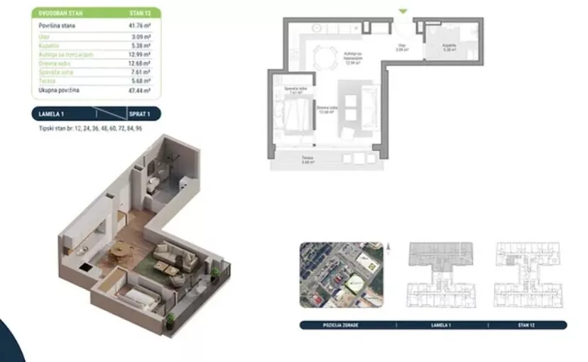 Jednoiposoban stan | 4zida