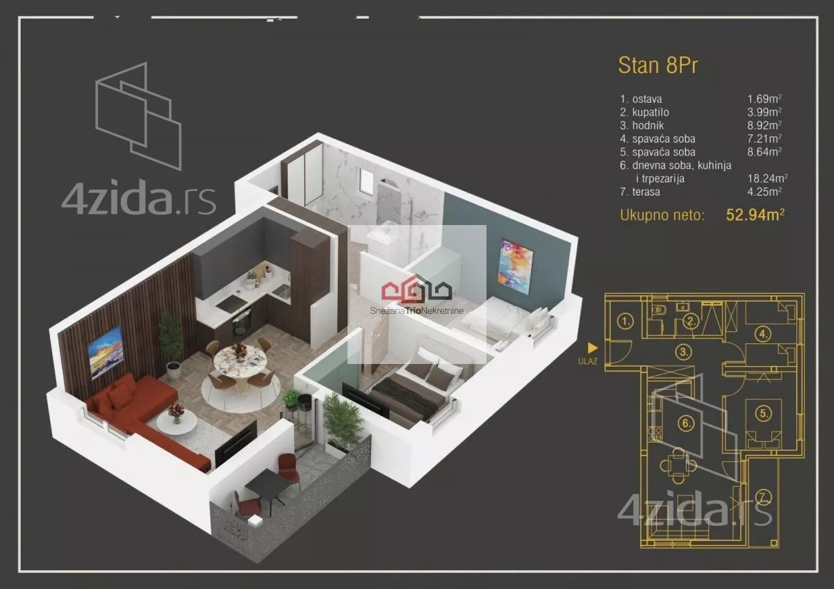 Dvoiposoban stan | 4zida