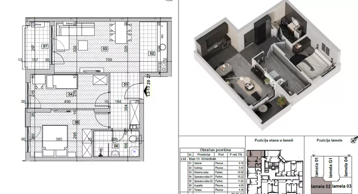 Trosoban stan | 4zida