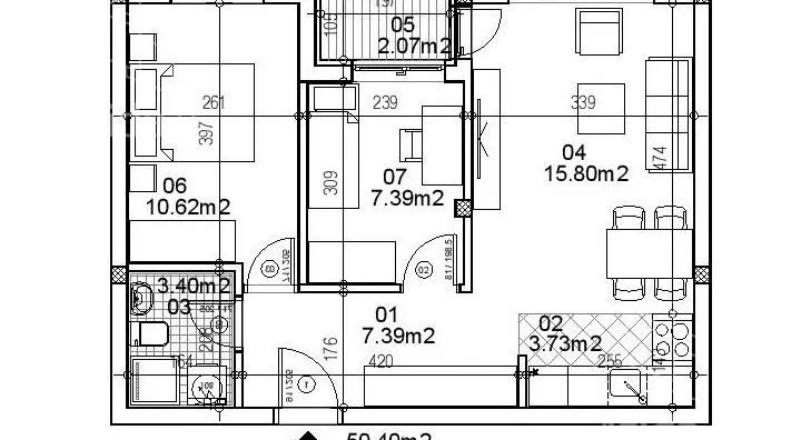 Dvoiposoban stan na prodaju, Telep, 110.650€, 48m² - stampaj