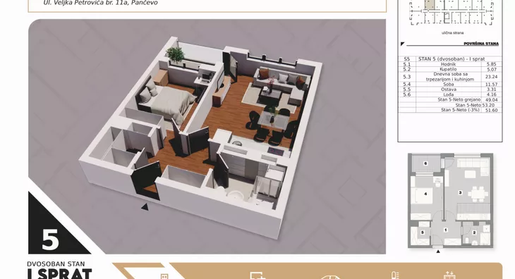 Dvosoban stan | 4zida