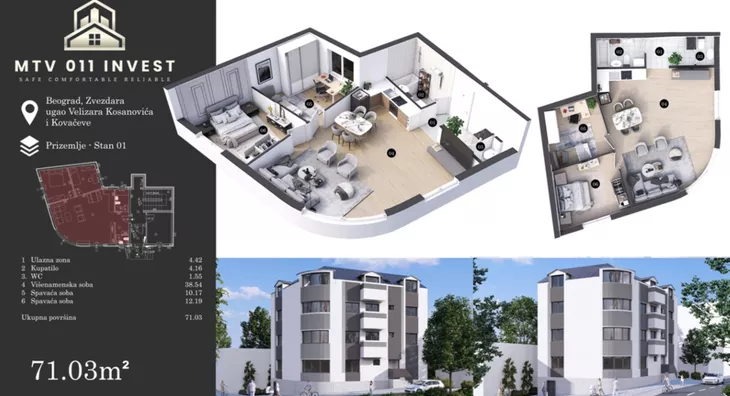 Trosoban stan | 4zida