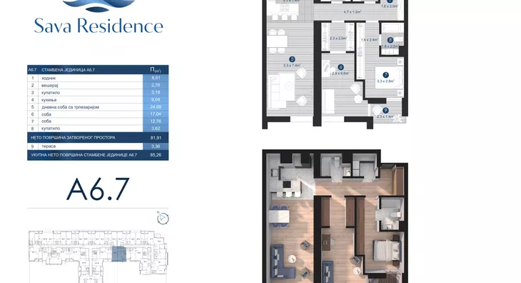 Trosoban stan | 4zida