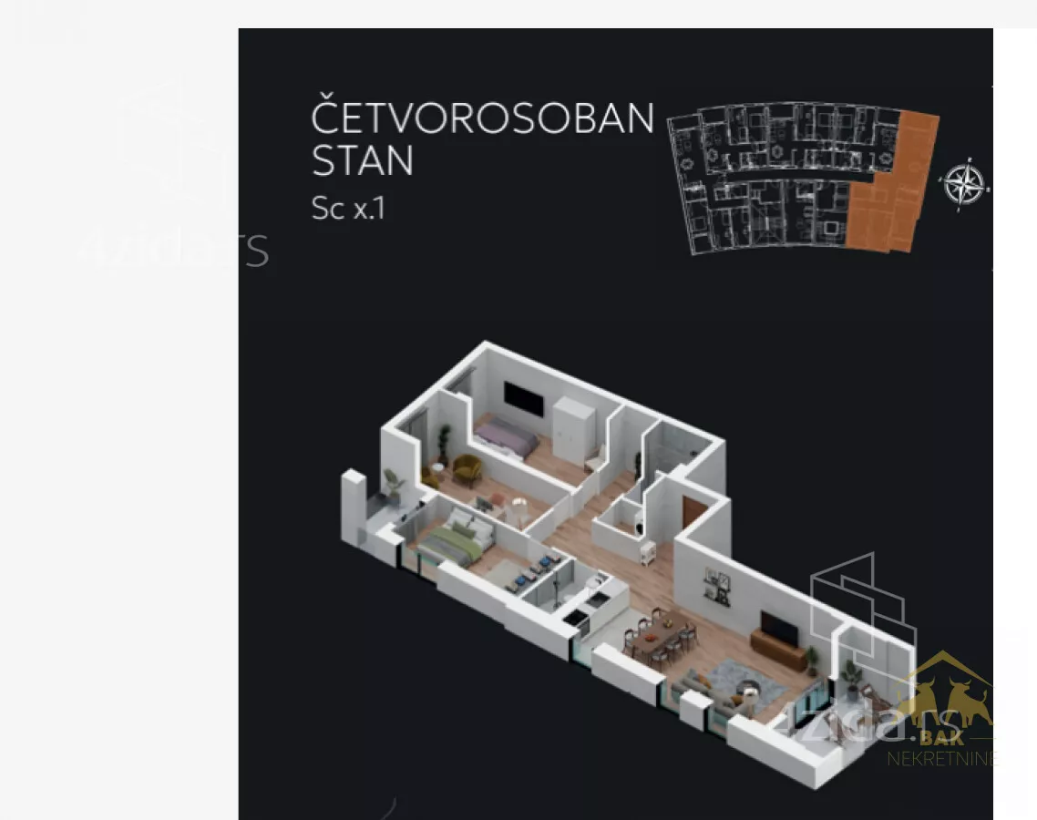 Četvorosoban stan | 4zida