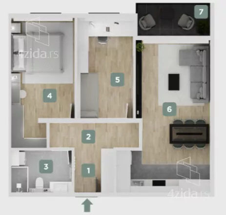 Trosoban stan | 4zida