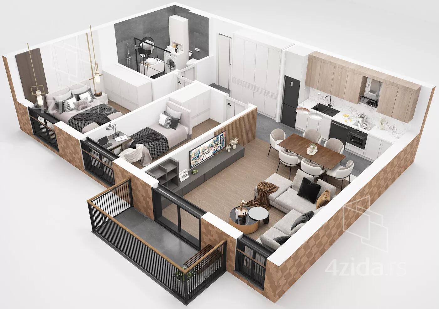 Trosoban stan | 4zida