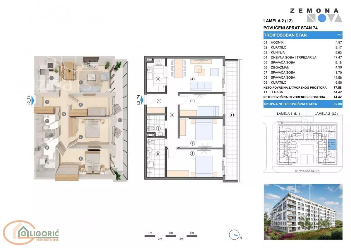 Troiposoban stan | 4zida