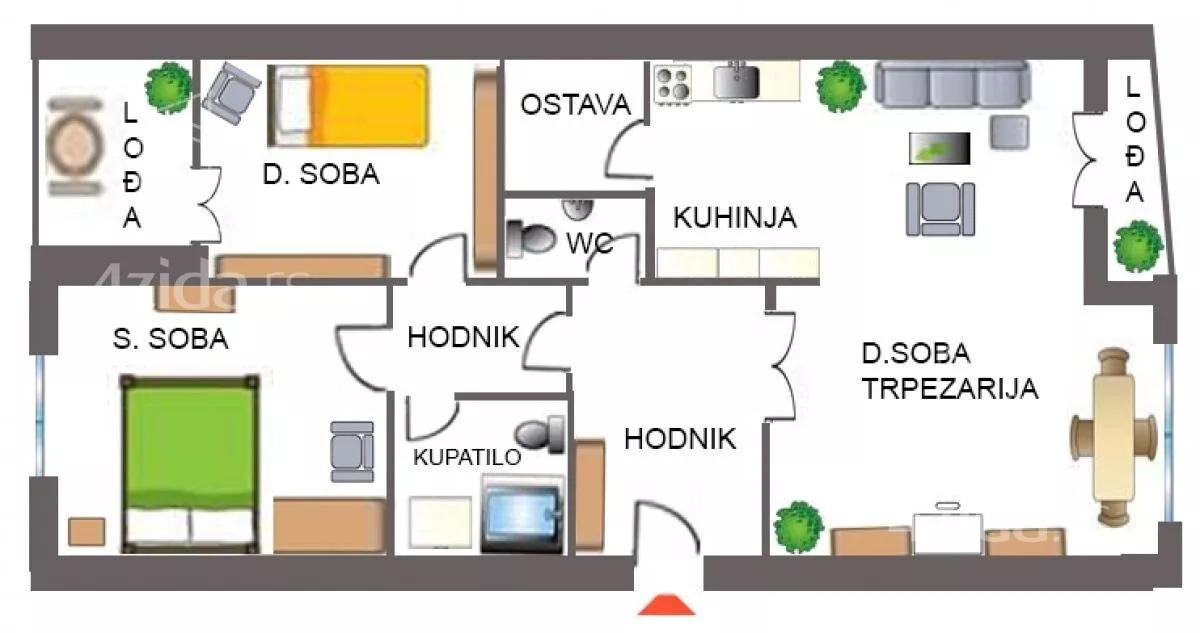 Trosoban stan | 4zida