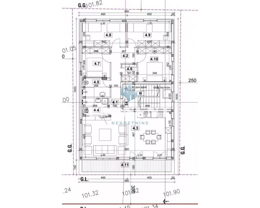 Četvoroiposoban stan | 4zida
