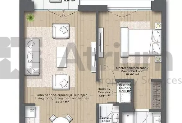 Dvosoban stan | 4zida