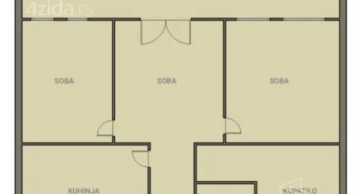 Trosoban stan | 4zida