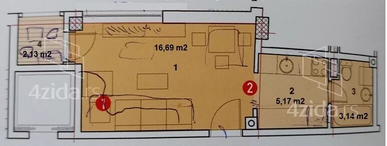 Jednosoban stan | 4zida