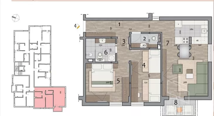 Trosoban stan | 4zida