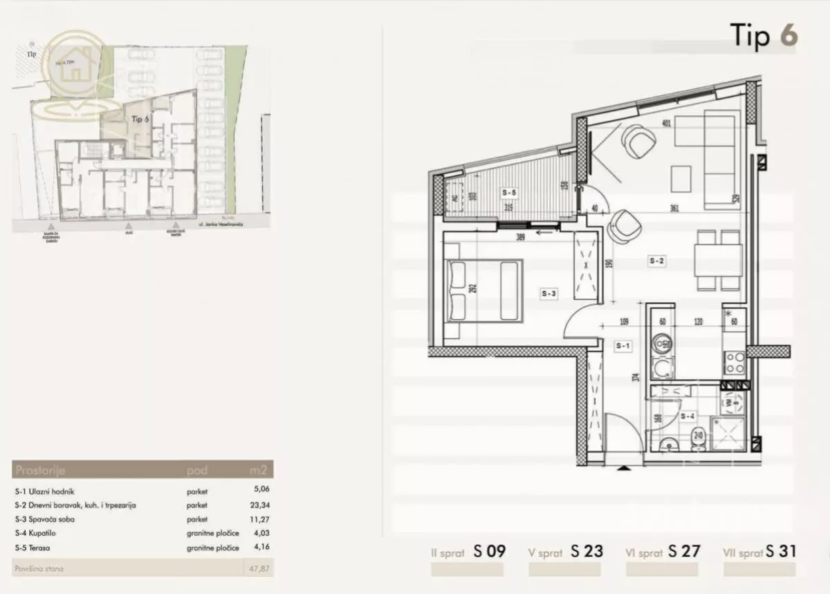 Jednoiposoban stan | 4zida