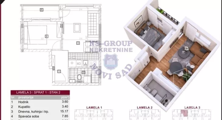 Jednoiposoban stan | 4zida